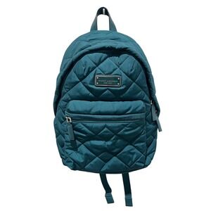 Marc Jacobs Quilted Nylon Backpack Purse Teal Green Womens Bag Travel School